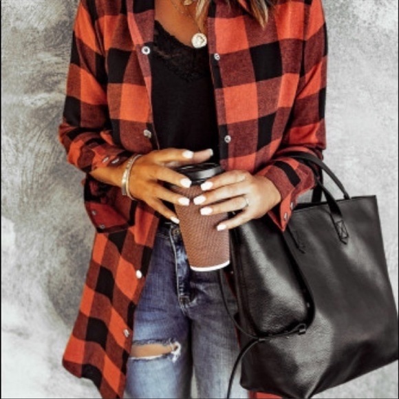 LAST ONE Buffalo Plaid Shacket - Picture 5 of 7